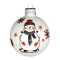 Шар "Веселый снеговик", 65 мм., в подарочной упаковке