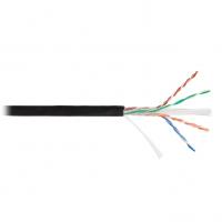 Кабель U/UTP 4 пары,Кат.6, медь, 23AWG, внешний, черный, 305м NIKOLAN NKL NKL NKL 4640B-BK