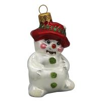 Ёлочное украшение "Снеговик в шляпе", в подарочной упаковке h-9 см
