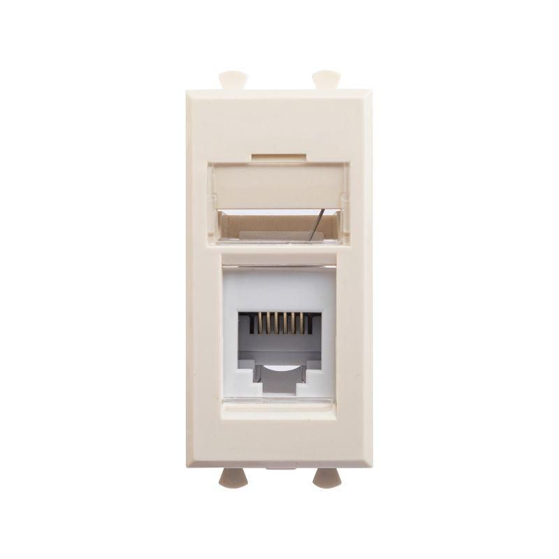 Розетка телефонная 1мод. Avanti "Ванильная дымка" RJ12 модульная DKC 4405311