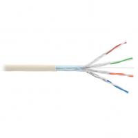 Кабель F/FTP 4 пары, Кат.6, медь, 23AWG, внутренний, слоновая кость, 305м NIKOLAN NKL NKL 9340A-IY