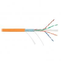 Кабель F/UTP 4 пары, Кат.6, медь, 23AWG, внешний, LSZH нг(А)-HFLTx, оранжевый, 305м NIKOLAN NKL 4240C-OR