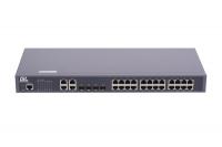 Управляемый коммутатор L2 GIGALINK GL-SW-F201-28, 24xBase-T 10/100Mb/s портов, 4xCombo TX/SFP 1000Mb/s, 1U, 220V