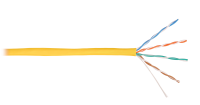 Кабель U/UTP 4 пары, Кат.5e, медь, 24AWG, внутренний, LSZH нг(А)-HFLTx, желтый, 305м NIKOLAN NKL 9100C-YL