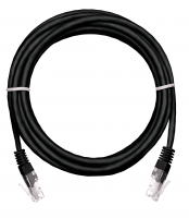 Шнур коммутационный NETLAN UTP 4 пары, медь, Кат.5е, 2хRJ45, T568B, BK, 100 Mhz