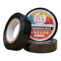 Изолента черная NETLINK 0,13мм х 16,5мм х 18м (упак.5 штук)
