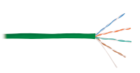 Кабель U/UTP 4 пары,Кат.5e, медь, 24AWG, внутренний, зеленый, 305м NIKOLAN NKL NKL 4100A-GN