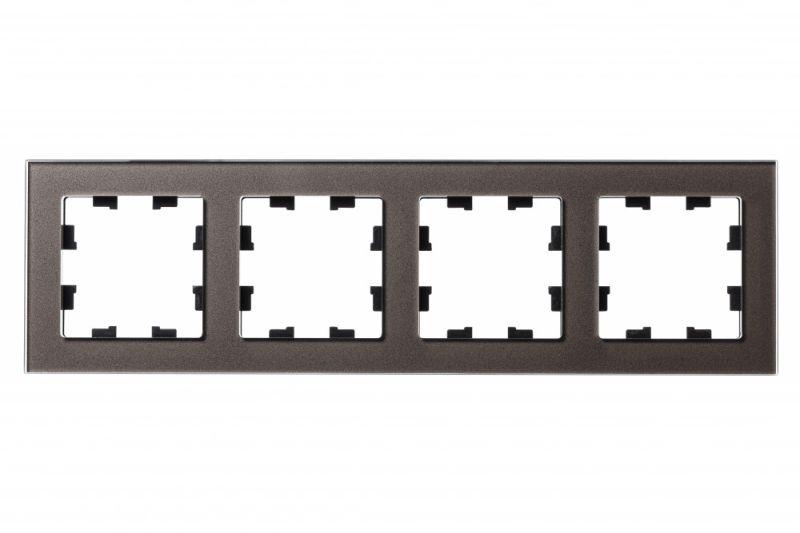 Рамка 4-м AtlasDesign Nature стекло мокко SE ATN320604