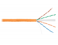 Кабель U/UTP 4 пары, Кат.6, медный, внутренний, оранжевый, LSZH, 305м NETLAN EC-UU004-6-LSZH-OR