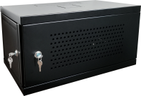 Настенный телекоммуникационный разборный шкаф 19, 600х450, 6U с перфорированной дверцей