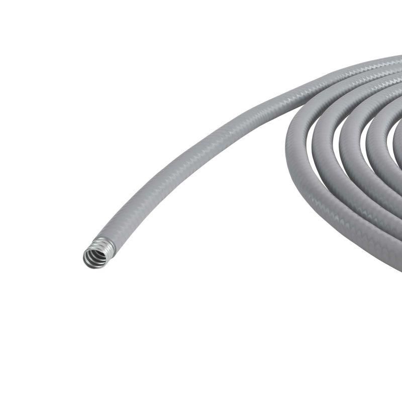 Металлорукав в ПВХ изоляции гладкой DN 26мм Dвн.=26.5мм Dнар.=34мм без протяжки сер. (уп.25м) DKC 6070R-32