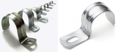 Скоба металлическая однолапковая с внутр. d 19-20 мм (100шт) TDM