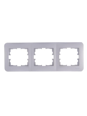Рамка 3-м Karina Life горизонт. матов. серебр. LEZARD 708-4300-148