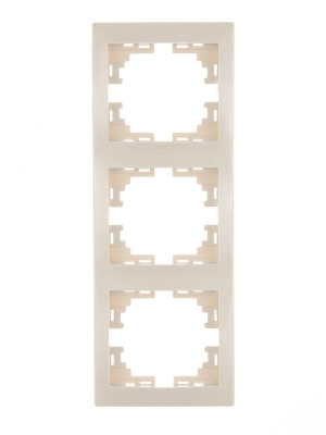 Рамка 3-м Mira вертикал. крем. LEZARD 701-0300-153
