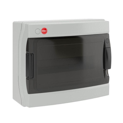 Бокс ОП IP65 12м сер/дым. двер. клемм. DKC 85712
