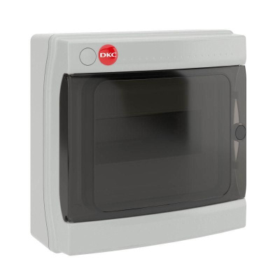 Бокс ОП IP65 8м сер/дым. двер. клемм. DKC 85708