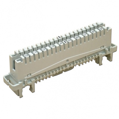 Плинт KRONE, 10 пар, LSA PROFIL с нормально замкнутыми контактами.