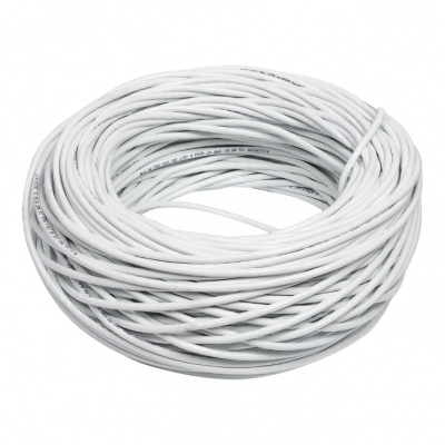 Кабель UTP 4PR 24AWG CAT5е 100м. белый внутренний