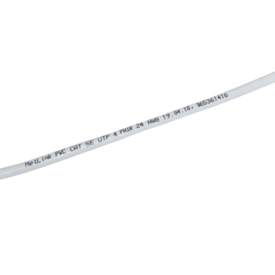 Кабель UTP 4PR 24AWG CAT5е 305м. белый внутренний