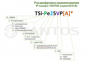 IP камера купольная  Tantos TSi-De4VPA