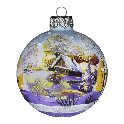 Шар "Снежная зима 1", 65 мм., в подарочной упаковке