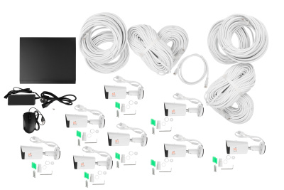 Комплект IP видеонаблюдения на 8 камер