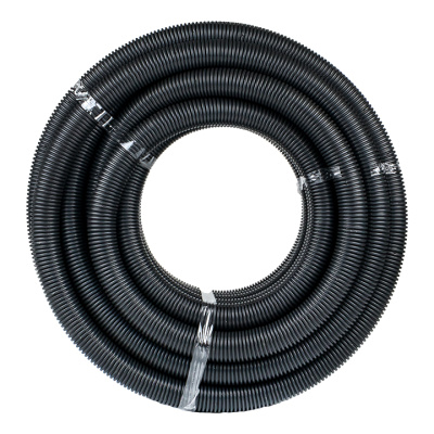 Труба гофр, негорючая безгалогеновая FRHF с протяжкой d40 мм (25 м) черная EKF-Plast