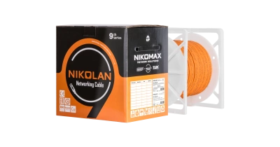 Кабель NIKOLAN U/UTP, 4 пары, кат.6, 23 AWG, внутренний, LSZH, оранжевый, 305м