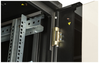 Шкаф телекоммуникационный напольный 19", 27U(800x800), ШТ-НП-М-27U-800-800-С-Ч, передняя дверь стекло, черный ССД