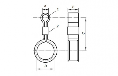 Подвес металлический для кабеля связи П-11 (упаковка 90 штук)