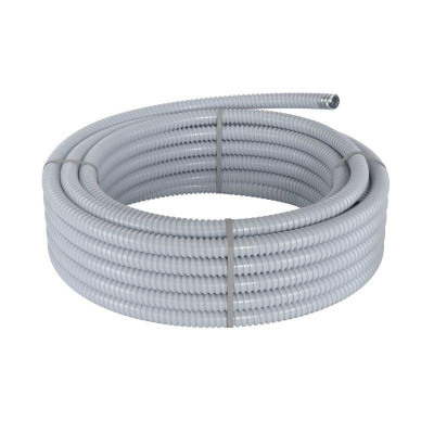 Металлорукав в ПВХ изоляции DN 10мм Dвн.10.0мм Dнар.14.0мм без протяжки сер. (уп.50м) DKC 6071R-010