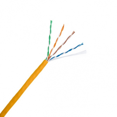 Кабель NETLAN U/UTP 4 пары, Кат.5, медь, внутренний, LSZH нг(B)-HF, оранжевый 305м EC-UF004-5E-LSZH-OR