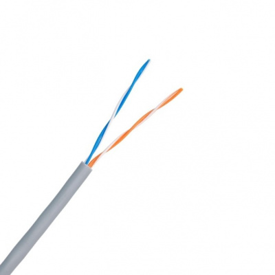 Кабель NETLAN U/UTP 2 пары, Кат.5, медь, внутренний, серый 305м EC-UU002-5-PVC-GY