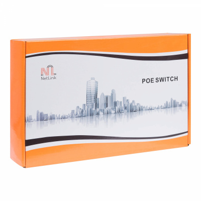 Коммутатор NL-SW-AFG-04/01 v2,  неуправляемый, 4 порта PoE.