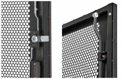 Шкаф телекоммуникационный напольный 19", 27U(600x600), ШТ-НП-М-27U-600-600-П-Ч, передняя дверь перфорация, черный ССД