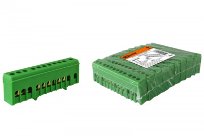 Шина N нулевая в изоляторе на DIN-рейку 6x9мм 12 групп TDM