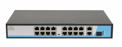 Коммутатор PoE GIGALINK GL-SW-F005-16P, 16 портов, 300Вт