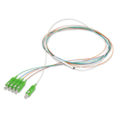 Разветвитель оптический РО 1x4 PLC 0,9mm 1m SC/APC (Миникорпус)