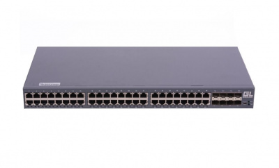 Управляемый коммутатор L2 GIGALINK GL-SW-G204-56TC, 48 портов 10/100/1000 BaseT, 8xSFP+ 10G, mini usb 1U, 220V