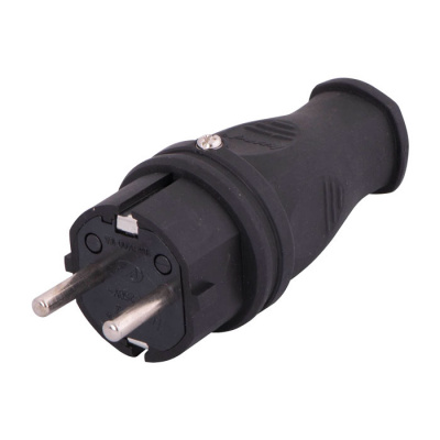 Вилка однофазная 2Р+РЕ, 1х16А, 220В