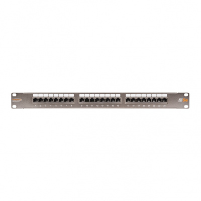 Коммутационная панель 19", 1U, 24 порта, Кат.5e, RJ45/8P8C, 110/KRONE, T568A/B NIKOMAX NMC-RP24SD2-1U-MT