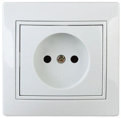 Розетка 1-м СП Plano 1-201-01 16А IP20 250В 2P бел. Intro Б0053859