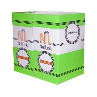Кабель UTP 4PR PREMIUM 24AWG CAT5е 305м. белый внутренний