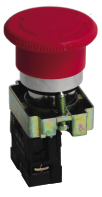Кнопка BS542 Грибок аварийная с фиксацией поворотная красныйTDM