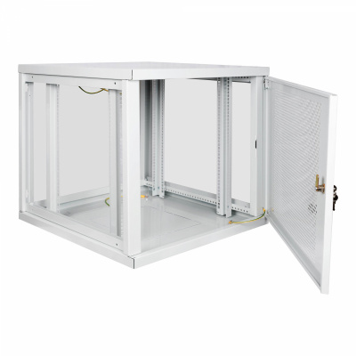 Настенный телекоммуникационный разборный шкаф 19, 600х350, 6U с перфорированной дверцей