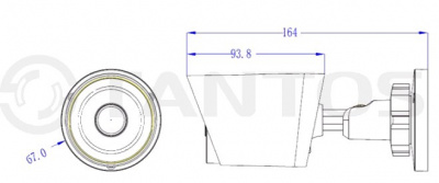 IP камера цилиндрическая  Tantos TSi-Pe25FP