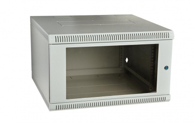 Шкаф телекоммуникационный настенный разборный 19”,12U(600x450), ШТ-НСр-12U-600-450-С дверь стекло ССД