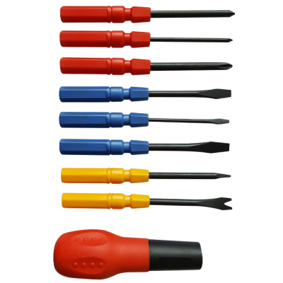 Отвертка со сменными насадками, 8 насадок