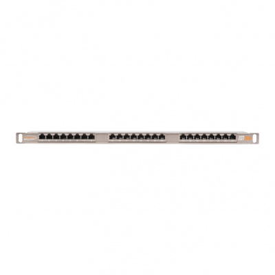 Коммутационная панель 19", 0,5U, 24 порта, Кат.5e, RJ45/8P8C, 110/KRONE, T568A/B NIKOMAX NMC-RP24SD2-HU-MT