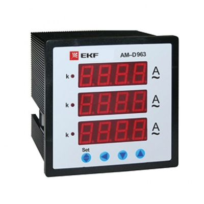 Амперметр AM-D723 цифровой на панель (72х72) трехфазный EKF PROxima
